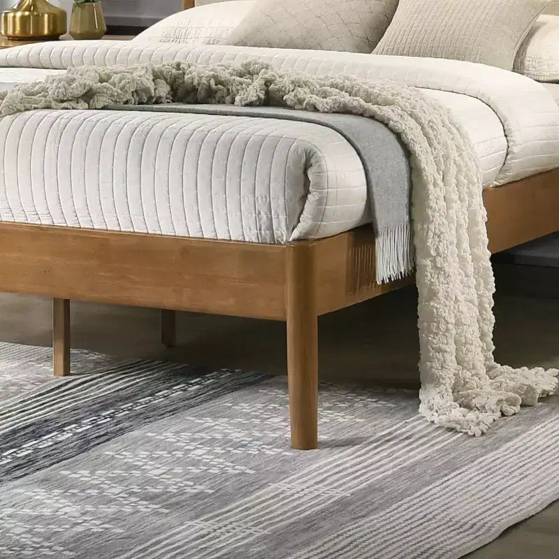 Letto Imbottito con Base a Piattaforma – Beige / Crema, Poliestere Testurizzato / Velluto a Coste, Queen / King, Adatto a 1
