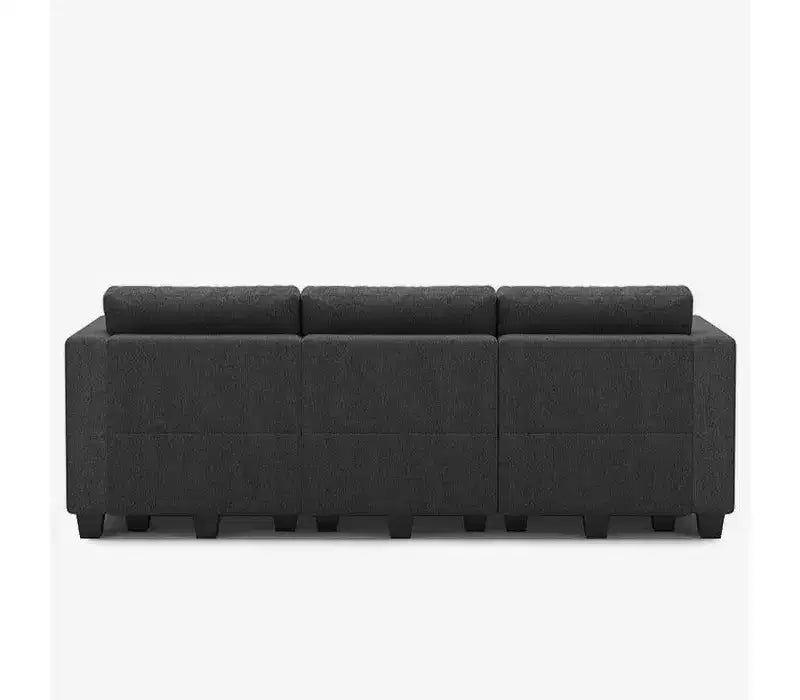 Divano modulare componibile Weave con contenitore – Blu / Grigio / Bianco sporco, 5 posti