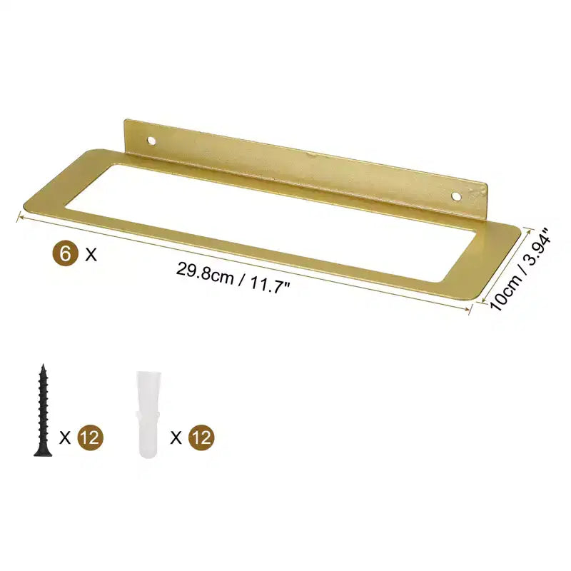 Portabottiglie da muro singolo, colore nero/oro, per 1 bottiglia