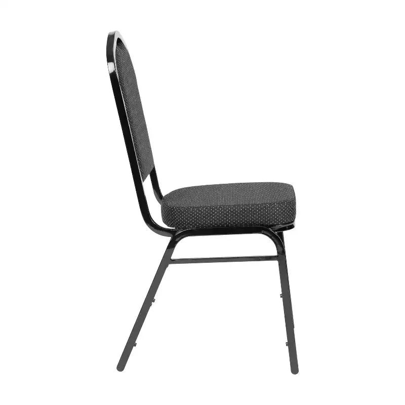 Sedia da banchetto impilabile Black Crown, imbottita, 4 posti