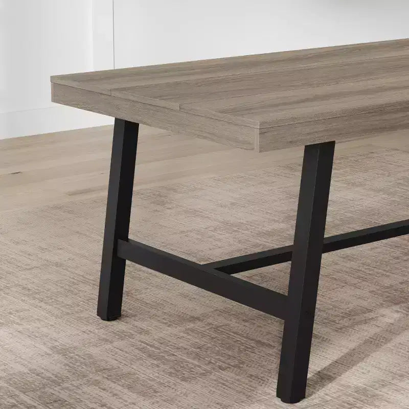 Tavolo da pranzo rettangolare Cuba Birch/Noce grigio/Legno di pero, 4-6 posti