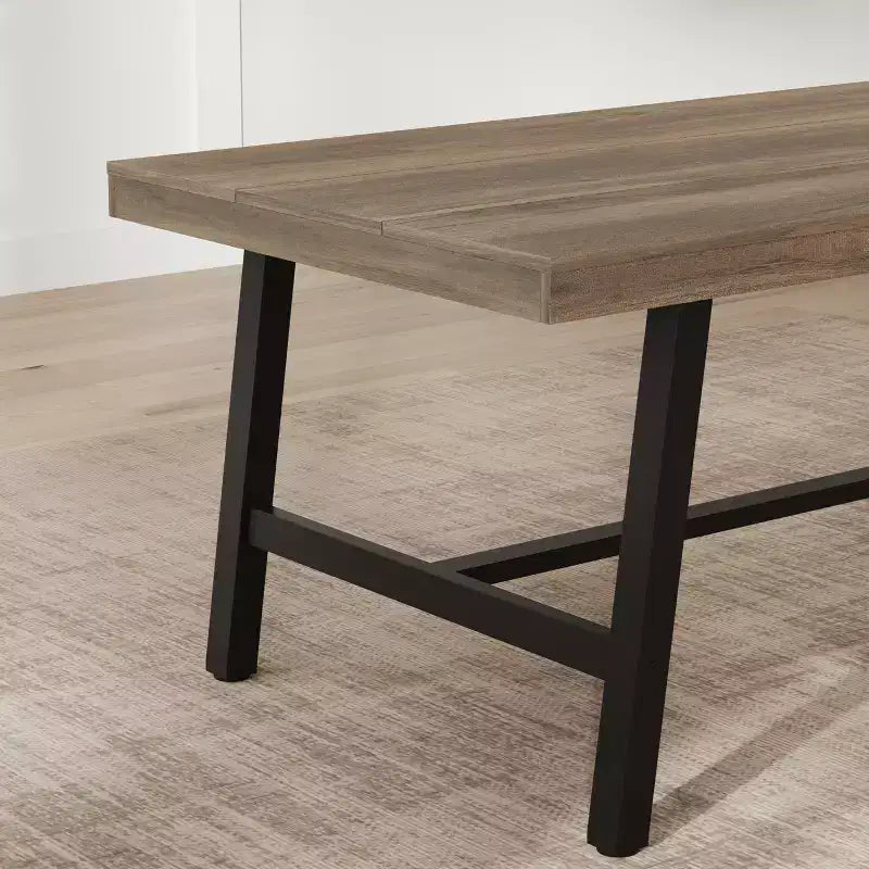 Tavolo da pranzo rettangolare Cuba Birch/Noce grigio/Legno di pero, 4-6 posti