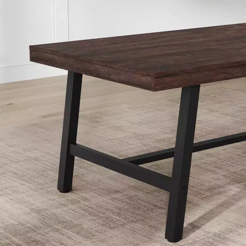 Tavolo da pranzo rettangolare Cuba Birch/Noce grigio/Legno di pero, 4-6 posti