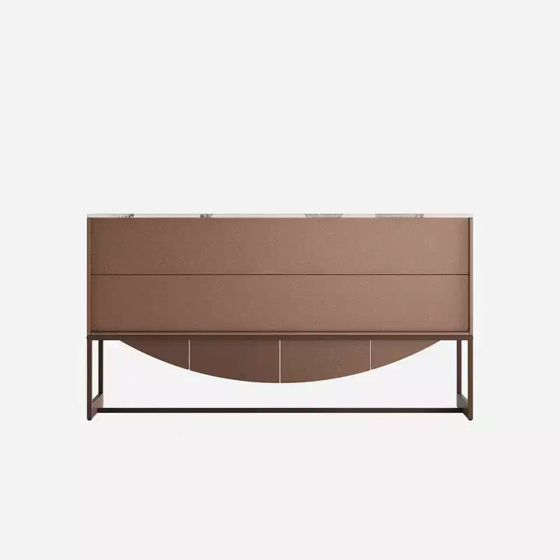 Madia Bianca con Texture a Onde, Mobile Contenitore a 4 Ante, Posti a Sedere 1–2 Stanze