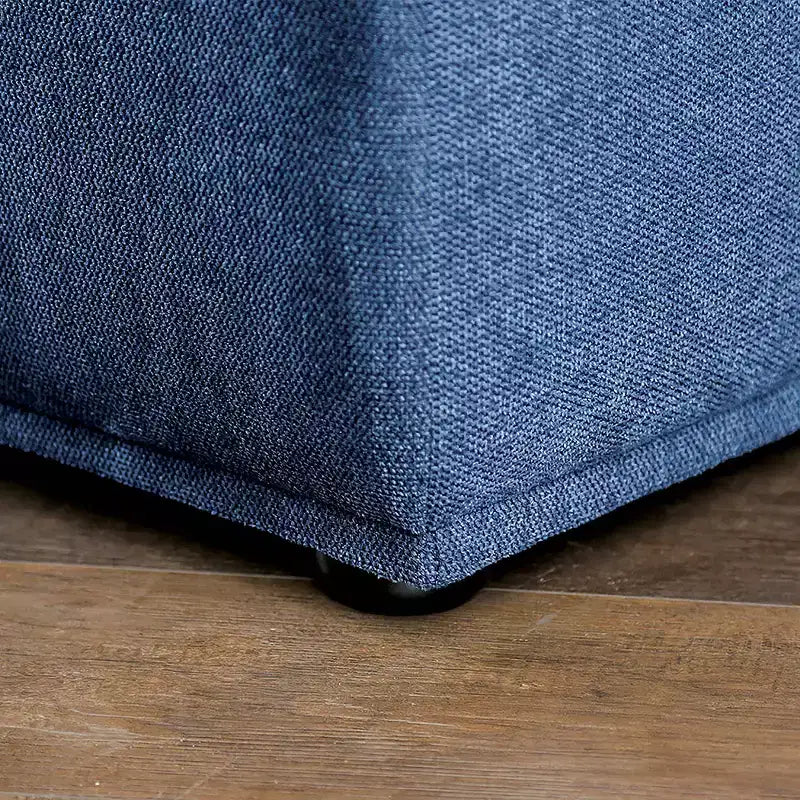 Poltrona Blu in ciniglia senza braccioli con schienale allungabile, 1 posto