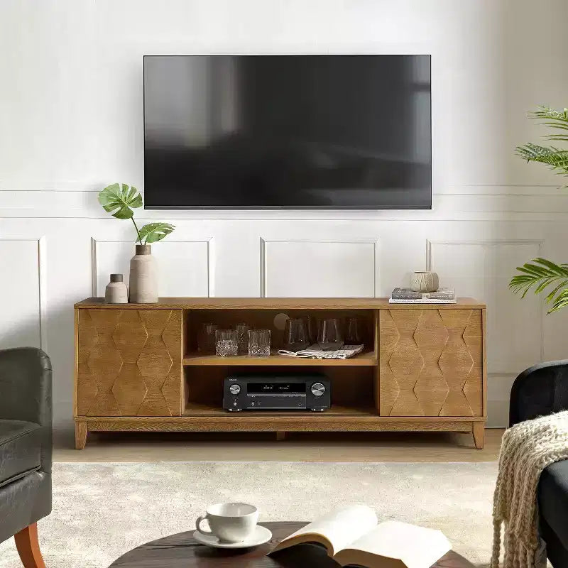 Mobile TV moderno da 72" – Marrone / Seadrift, Adatto per TV fino a 78"