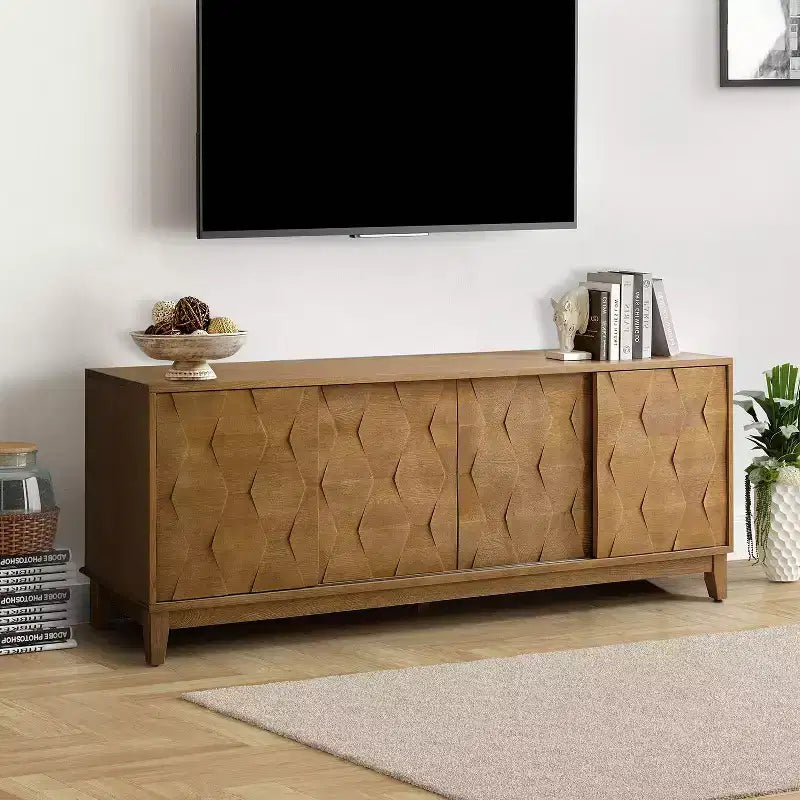 Mobile TV moderno da 72" – Marrone / Seadrift, Adatto per TV fino a 78"