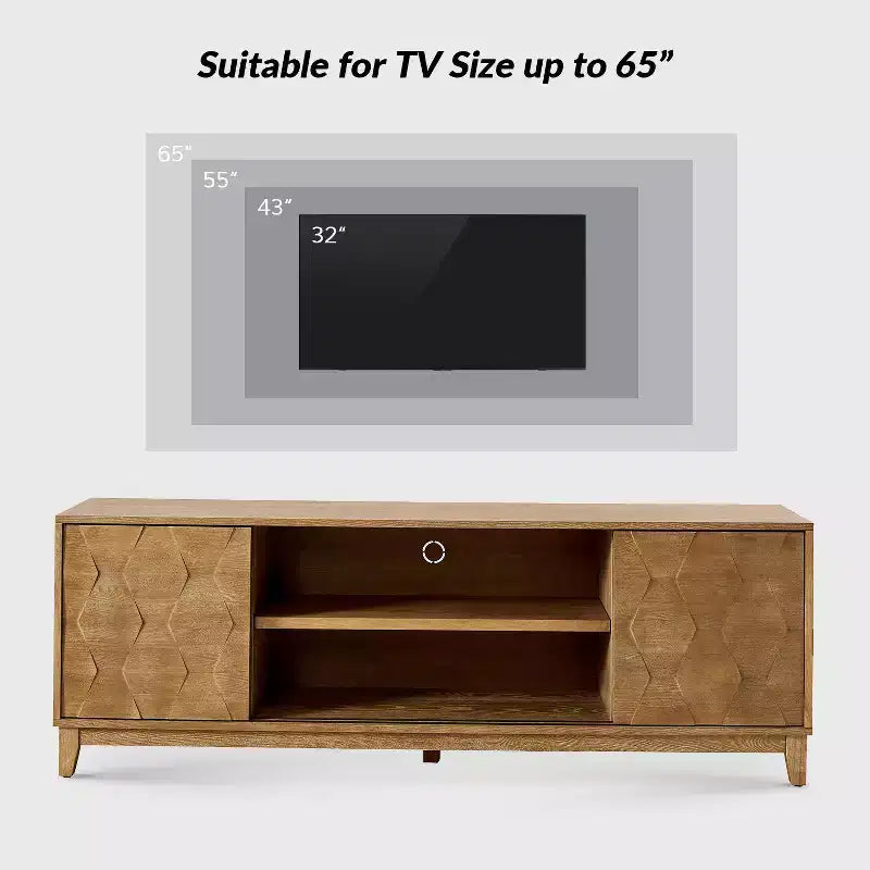 Mobile TV moderno da 72" – Marrone / Seadrift, Adatto per TV fino a 78"