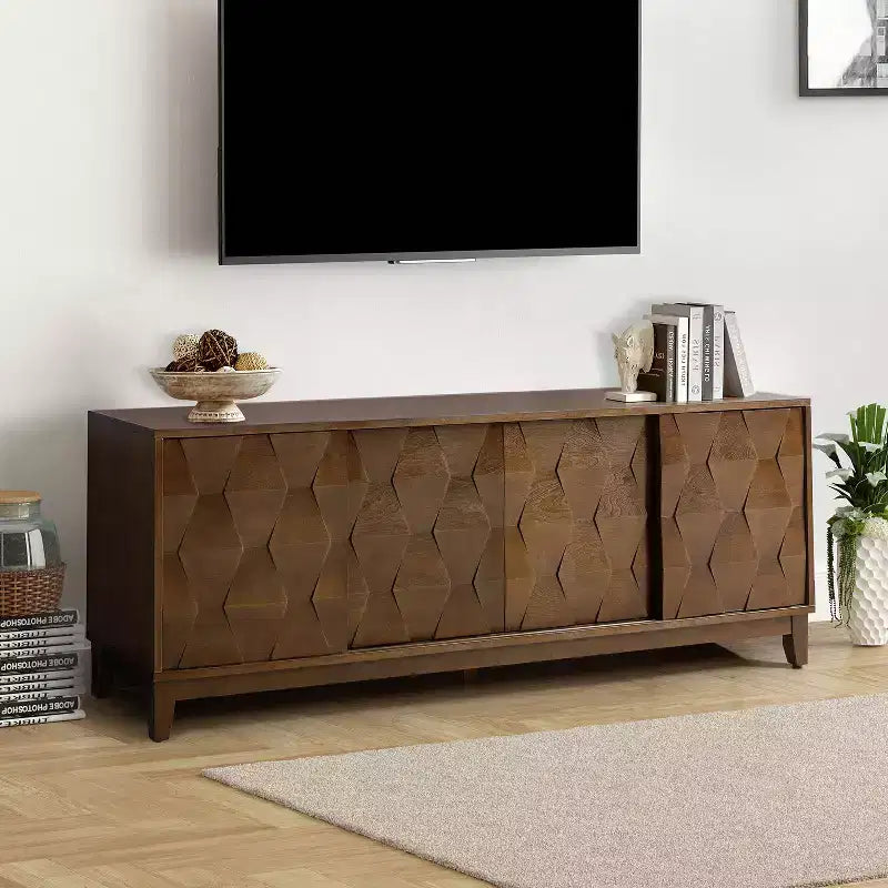 Mobile TV moderno da 72" – Marrone / Seadrift, Adatto per TV fino a 78"