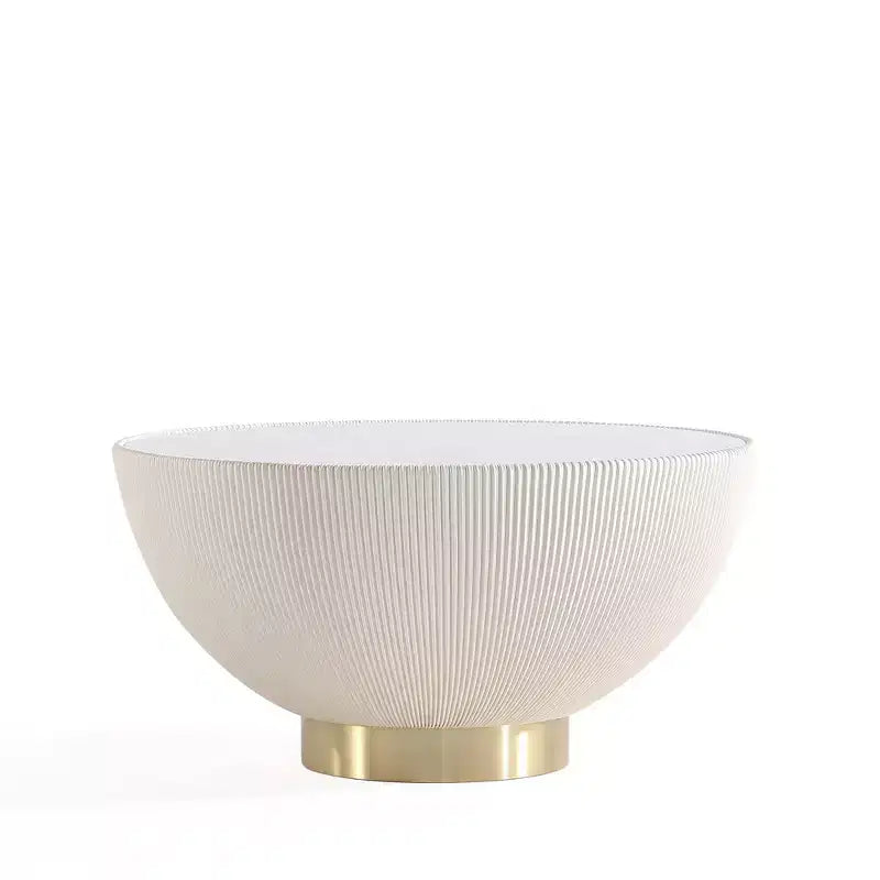 Tavolino rotondo in similpelle con piano effetto marmo – Crema / Grigio / Verde / Arancione