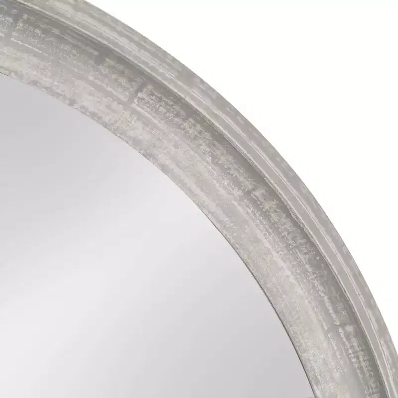 Specchio da parete rotondo marrone / grigio / bianco – Singolo