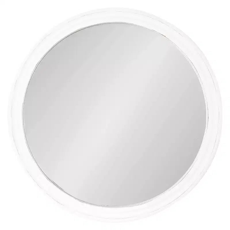 Specchio da parete rotondo marrone / grigio / bianco – Singolo