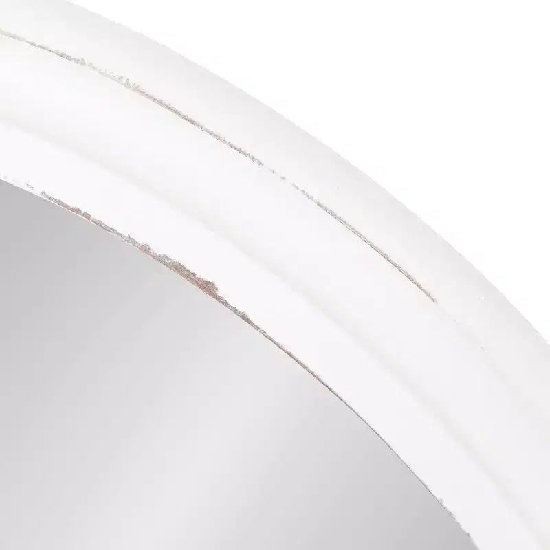 Specchio da parete rotondo marrone / grigio / bianco – Singolo