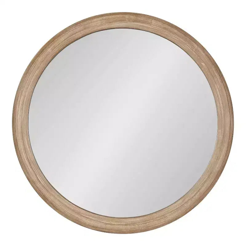 Specchio da parete rotondo marrone / grigio / bianco – Singolo