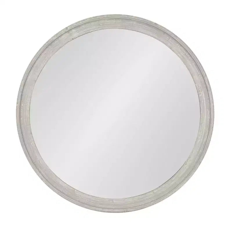 Specchio da parete rotondo marrone / grigio / bianco – Singolo