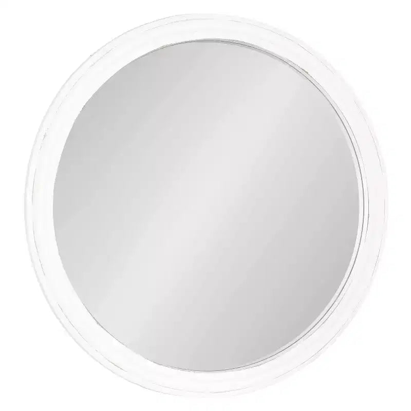Specchio da parete rotondo marrone / grigio / bianco – Singolo