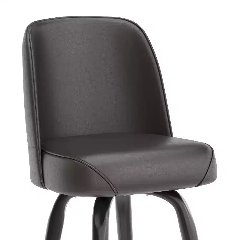 Sgabello da bar girevole in metallo, beige / marrone scuro / grigio / verde / rosso, seduta a secchiello imbottita, 1 posto