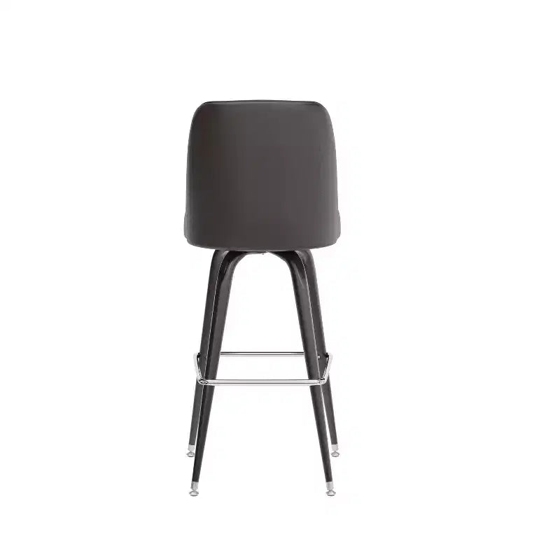 Sgabello da bar girevole in metallo, beige / marrone scuro / grigio / verde / rosso, seduta a secchiello imbottita, 1 posto