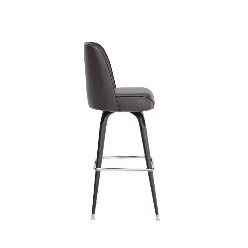 Sgabello da bar girevole in metallo, beige / marrone scuro / grigio / verde / rosso, seduta a secchiello imbottita, 1 posto