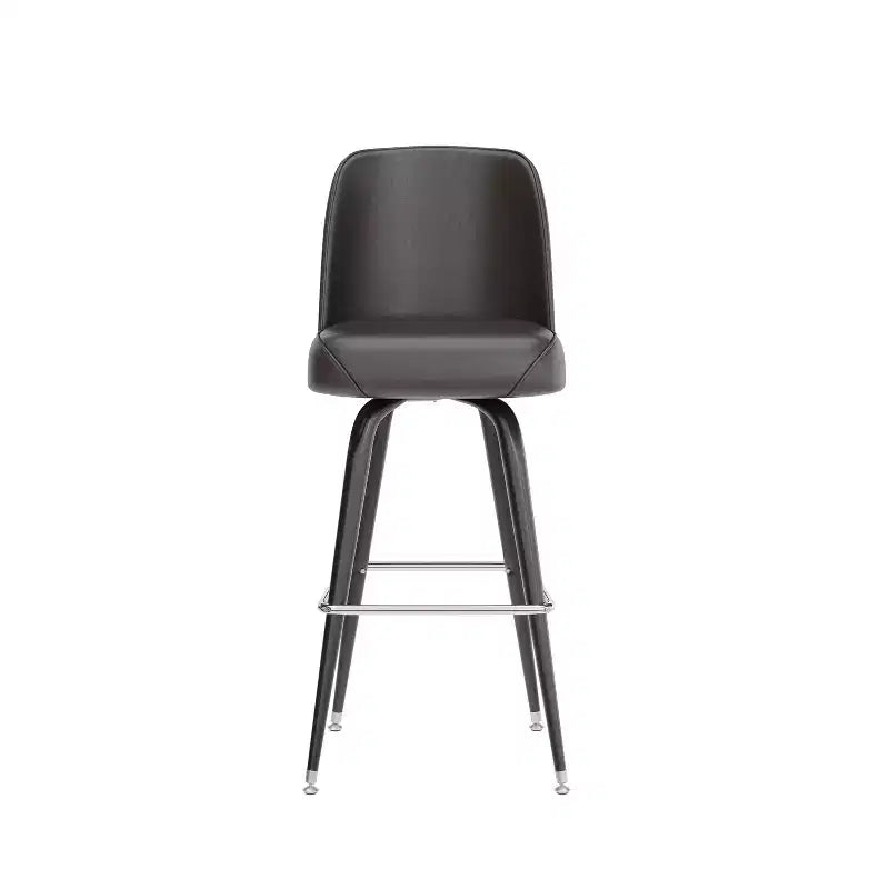 Sgabello da bar girevole in metallo, beige / marrone scuro / grigio / verde / rosso, seduta a secchiello imbottita, 1 posto
