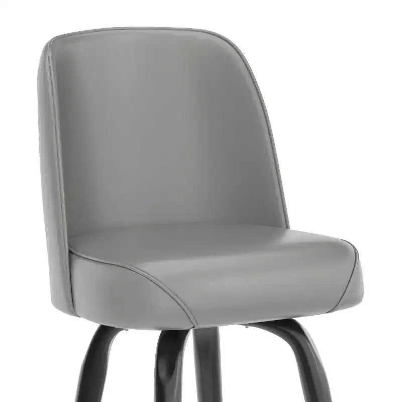 Sgabello da bar girevole in metallo, beige / marrone scuro / grigio / verde / rosso, seduta a secchiello imbottita, 1 posto
