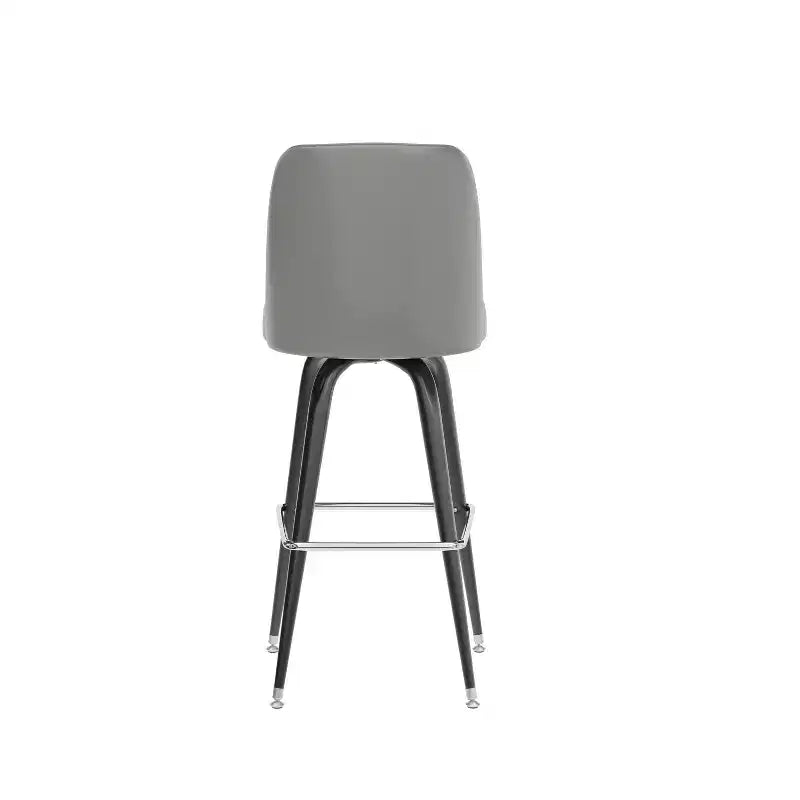 Sgabello da bar girevole in metallo, beige / marrone scuro / grigio / verde / rosso, seduta a secchiello imbottita, 1 posto