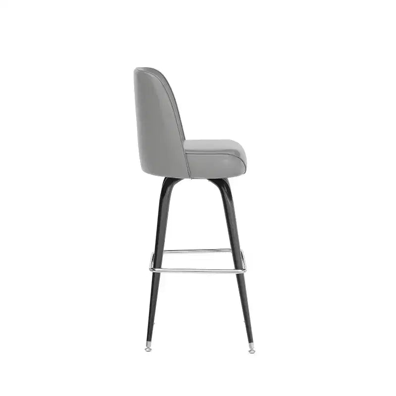 Sgabello da bar girevole in metallo, beige / marrone scuro / grigio / verde / rosso, seduta a secchiello imbottita, 1 posto