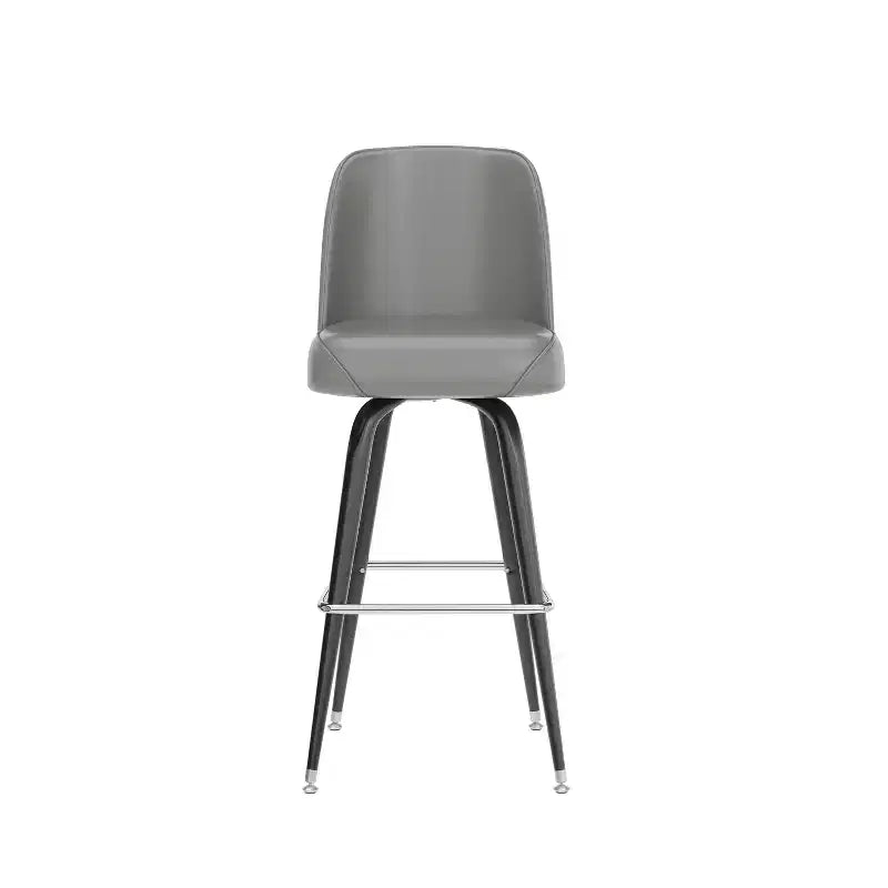 Sgabello da bar girevole in metallo, beige / marrone scuro / grigio / verde / rosso, seduta a secchiello imbottita, 1 posto