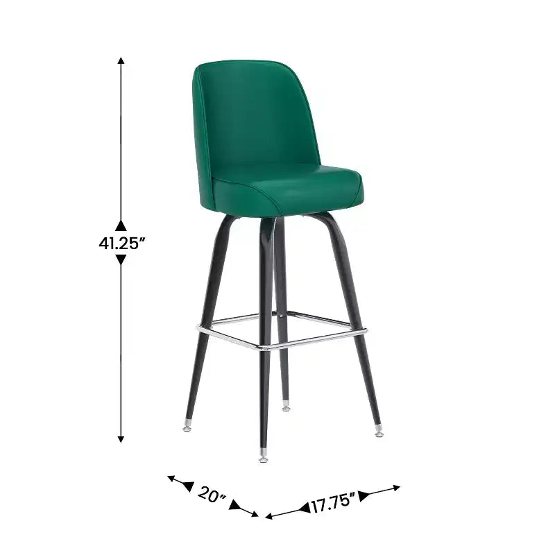 Sgabello da bar girevole in metallo, beige / marrone scuro / grigio / verde / rosso, seduta a secchiello imbottita, 1 posto
