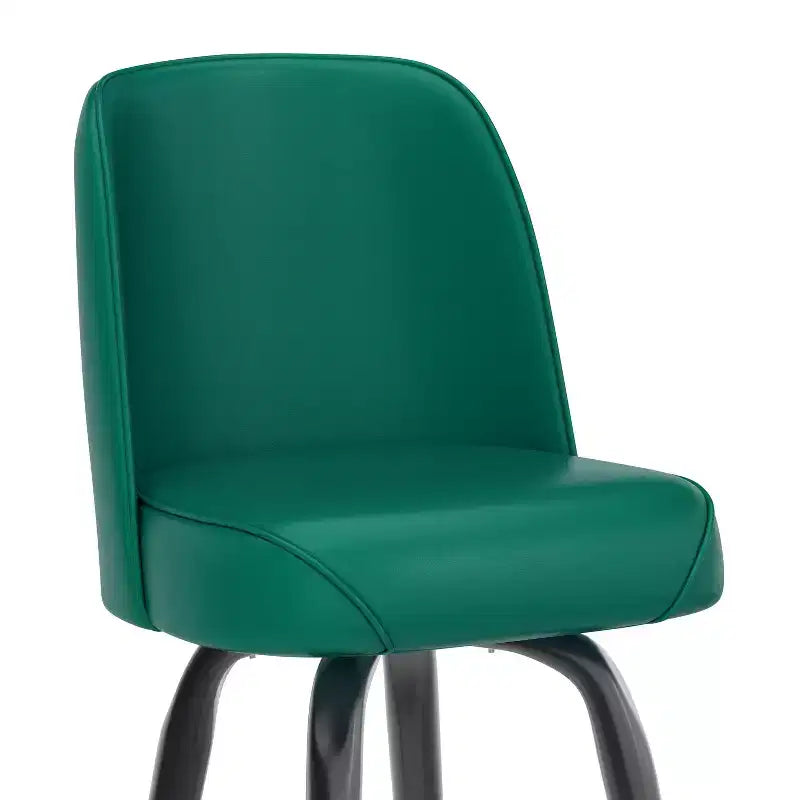 Sgabello da bar girevole in metallo, beige / marrone scuro / grigio / verde / rosso, seduta a secchiello imbottita, 1 posto