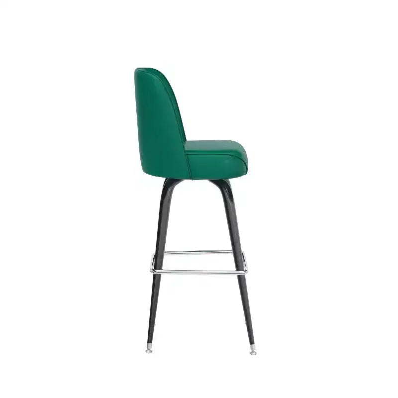 Sgabello da bar girevole in metallo, beige / marrone scuro / grigio / verde / rosso, seduta a secchiello imbottita, 1 posto