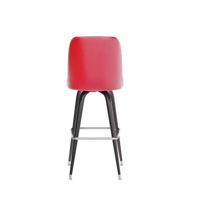 Sgabello da bar girevole in metallo, beige / marrone scuro / grigio / verde / rosso, seduta a secchiello imbottita, 1 posto