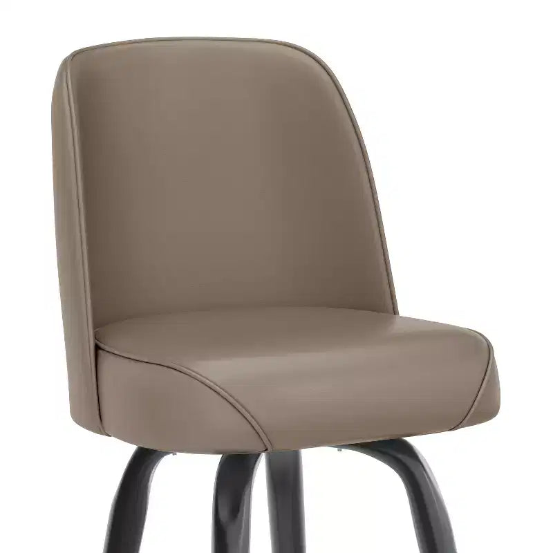 Sgabello da bar girevole in metallo, beige / marrone scuro / grigio / verde / rosso, seduta a secchiello imbottita, 1 posto