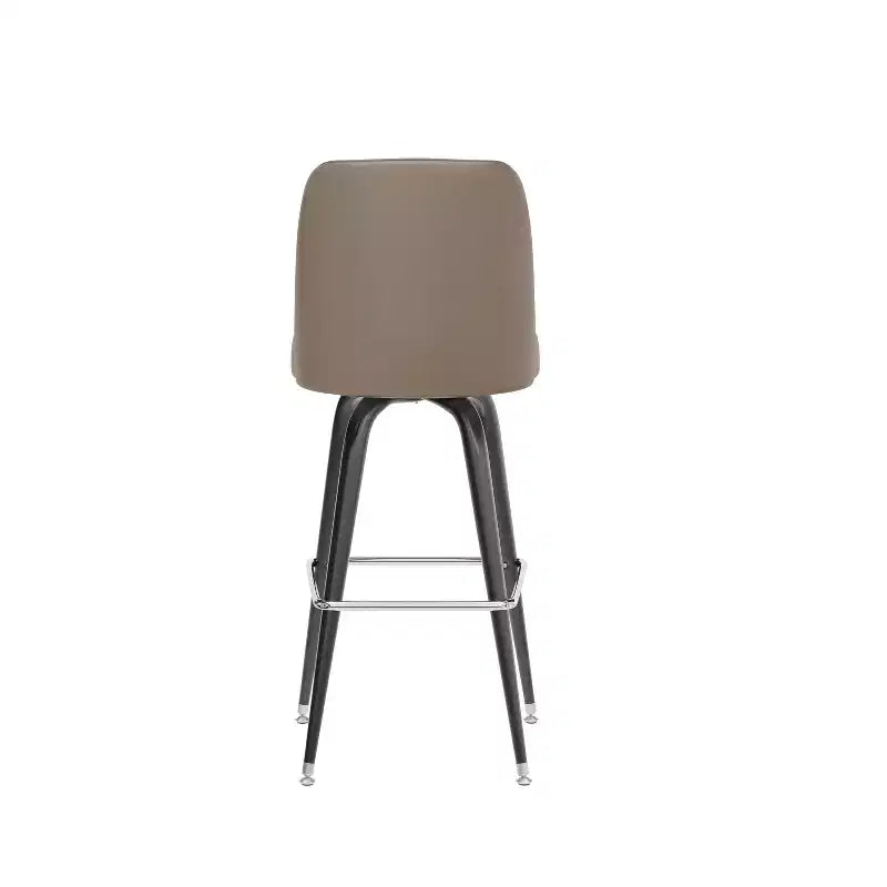 Sgabello da bar girevole in metallo, beige / marrone scuro / grigio / verde / rosso, seduta a secchiello imbottita, 1 posto