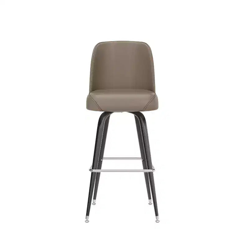 Sgabello da bar girevole in metallo, beige / marrone scuro / grigio / verde / rosso, seduta a secchiello imbottita, 1 posto