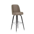 Sgabello da bar girevole in metallo, beige / marrone scuro / grigio / verde / rosso, seduta a secchiello imbottita, 1 posto