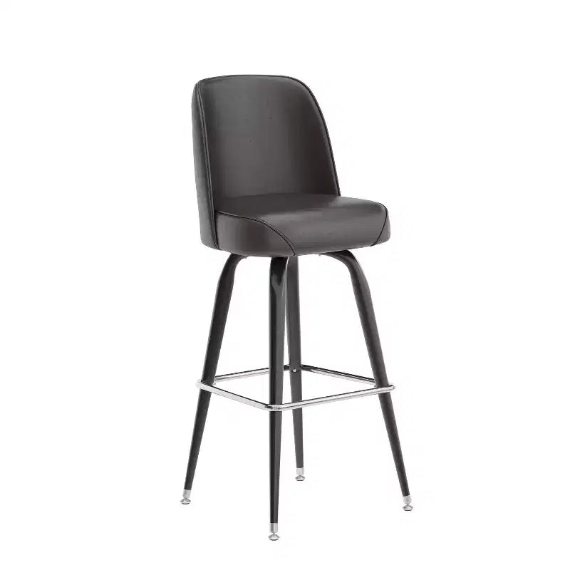 Sgabello da bar girevole in metallo, beige / marrone scuro / grigio / verde / rosso, seduta a secchiello imbottita, 1 posto