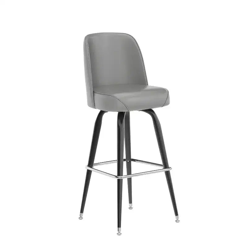 Sgabello da bar girevole in metallo, beige / marrone scuro / grigio / verde / rosso, seduta a secchiello imbottita, 1 posto