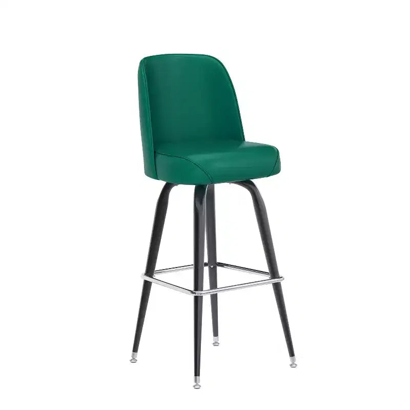 Sgabello da bar girevole in metallo, beige / marrone scuro / grigio / verde / rosso, seduta a secchiello imbottita, 1 posto