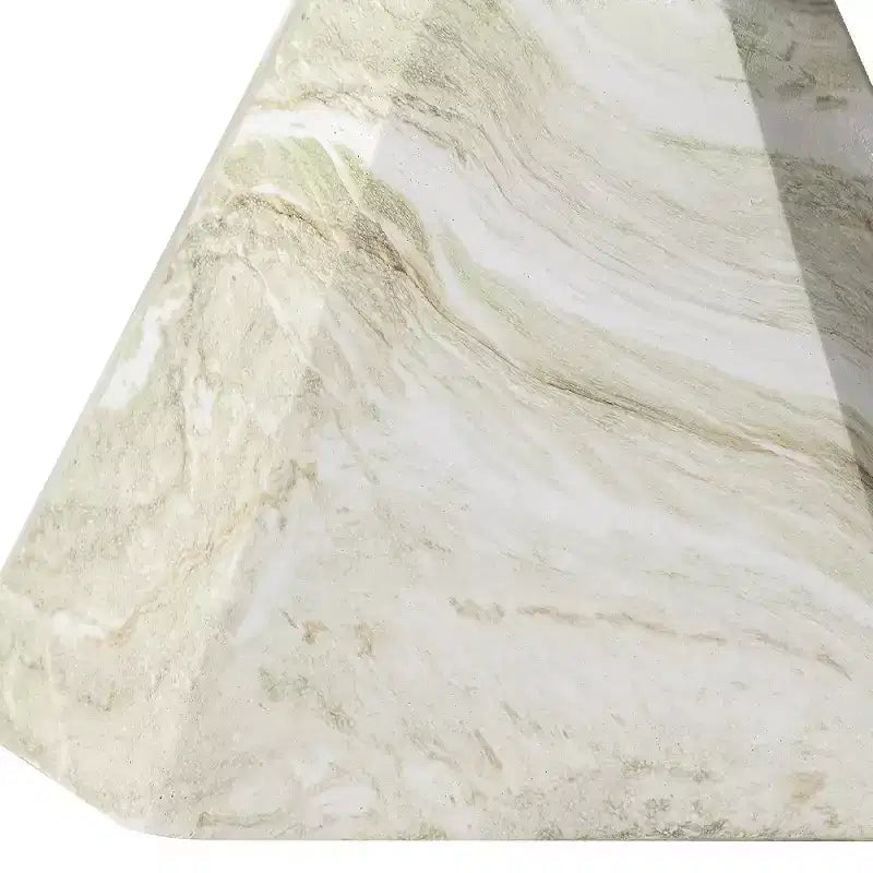 Tavolino in fibrocemento geometrico grigio / verde marmo / bianco marmo / verde oliva