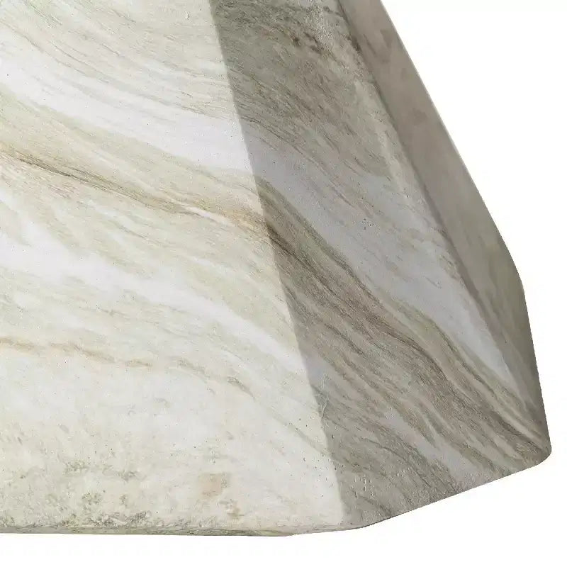 Tavolino in fibrocemento geometrico grigio / verde marmo / bianco marmo / verde oliva
