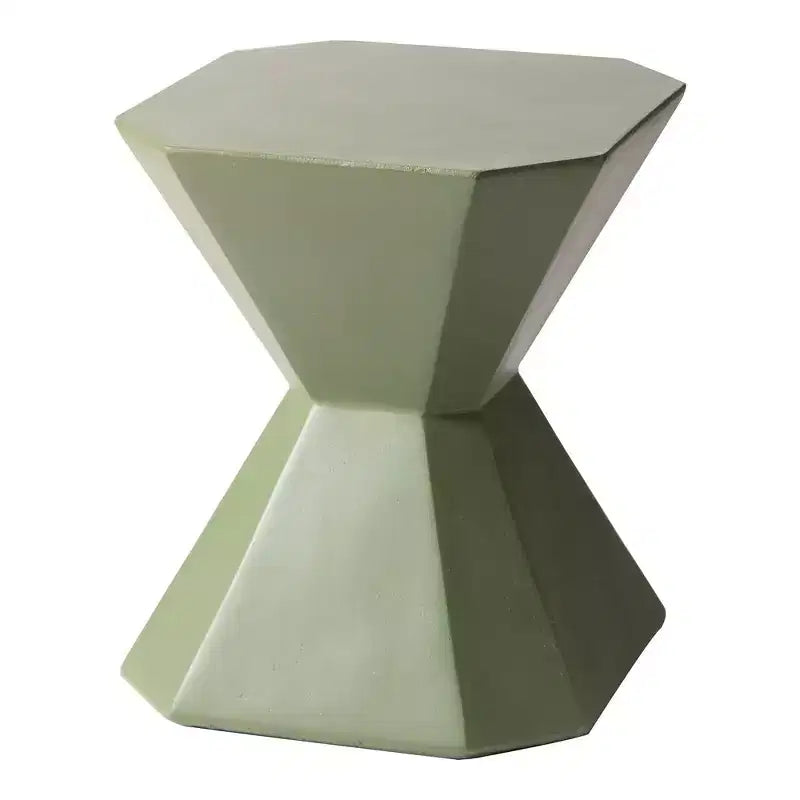 Tavolino in fibrocemento geometrico grigio / verde marmo / bianco marmo / verde oliva