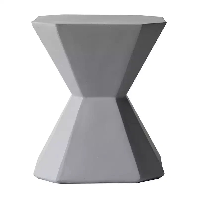 Tavolino in fibrocemento geometrico grigio / verde marmo / bianco marmo / verde oliva