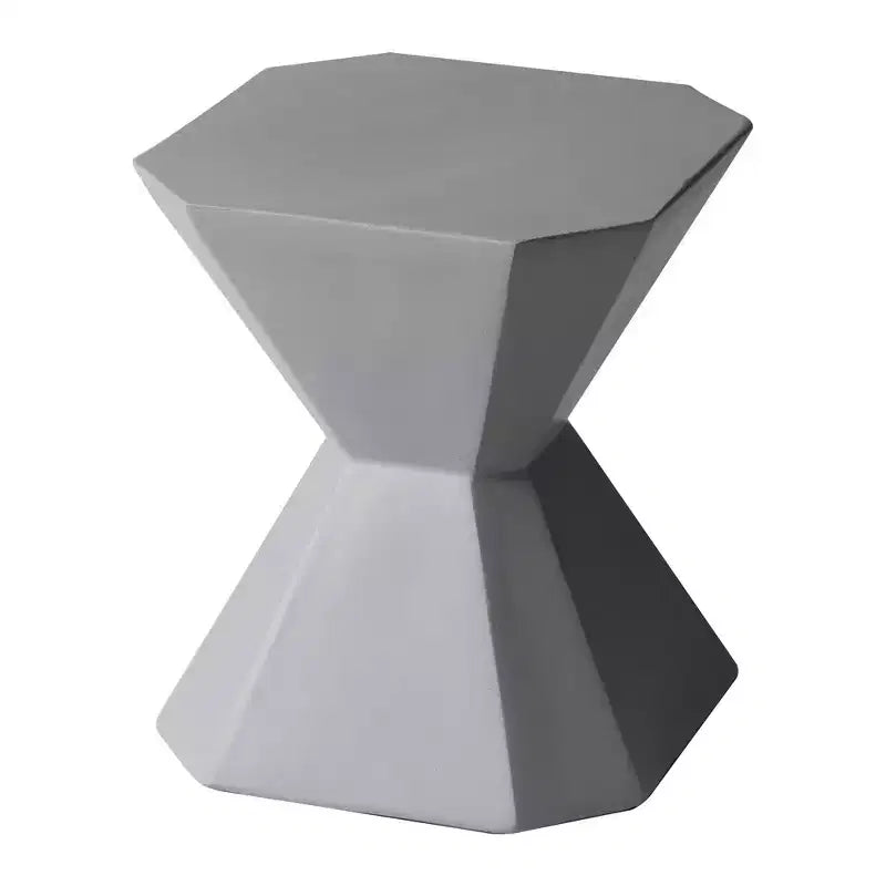 Tavolino in fibrocemento geometrico grigio / verde marmo / bianco marmo / verde oliva