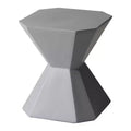 LeisureMod Azure Modern Geometric Side Table - Fiberstone Accent Table or Nightstand