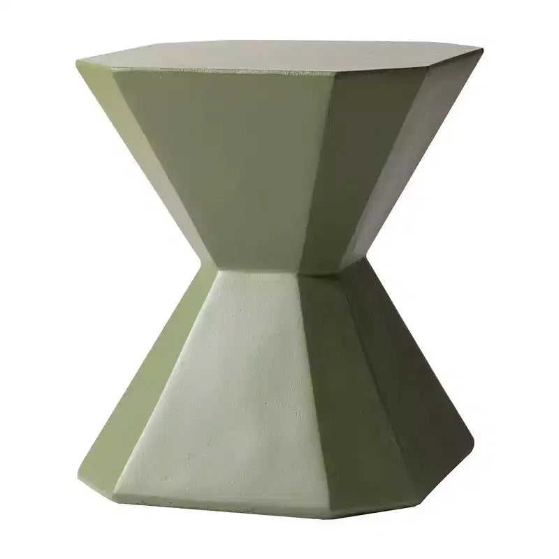 Tavolino in fibrocemento geometrico grigio / verde marmo / bianco marmo / verde oliva