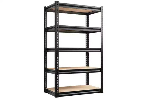 WhizMax 5-Tier Storage Shelves, Heavy Duty Metal Shelving Unit, Adjustable Garage Storage Shelving Utility Rack, 48 L x 18 W x 73 H, Black