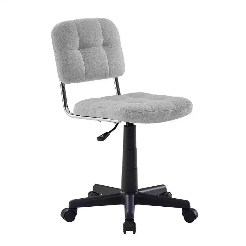 VECELO Modern Armless Home Office Chair 360 Degree Rolling Swivel Height Adjustable